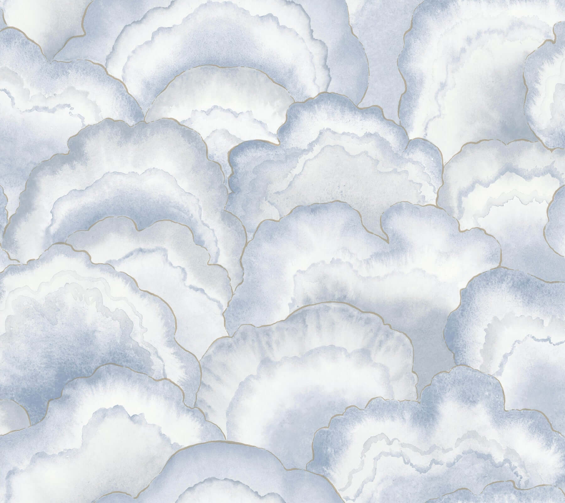 York  York Premium Peel + Stick  Abalone Fans Premium Peel + Stick Wallpaper- Blue PSW1616RL