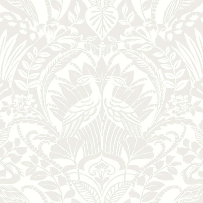 York  Spray and Stick Wallpaper™  Egret Damask Wallpaper- Neutral/White BW3932