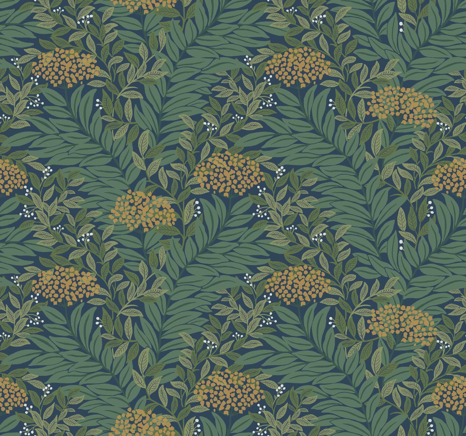 York  Rifle Paper Co. Wallcoverings  Highgrove Wallpaper- Navy RF7505