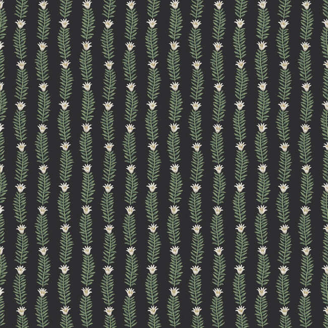 York  Rifle Paper Co.  Eden Wallpaper- Black RP7344