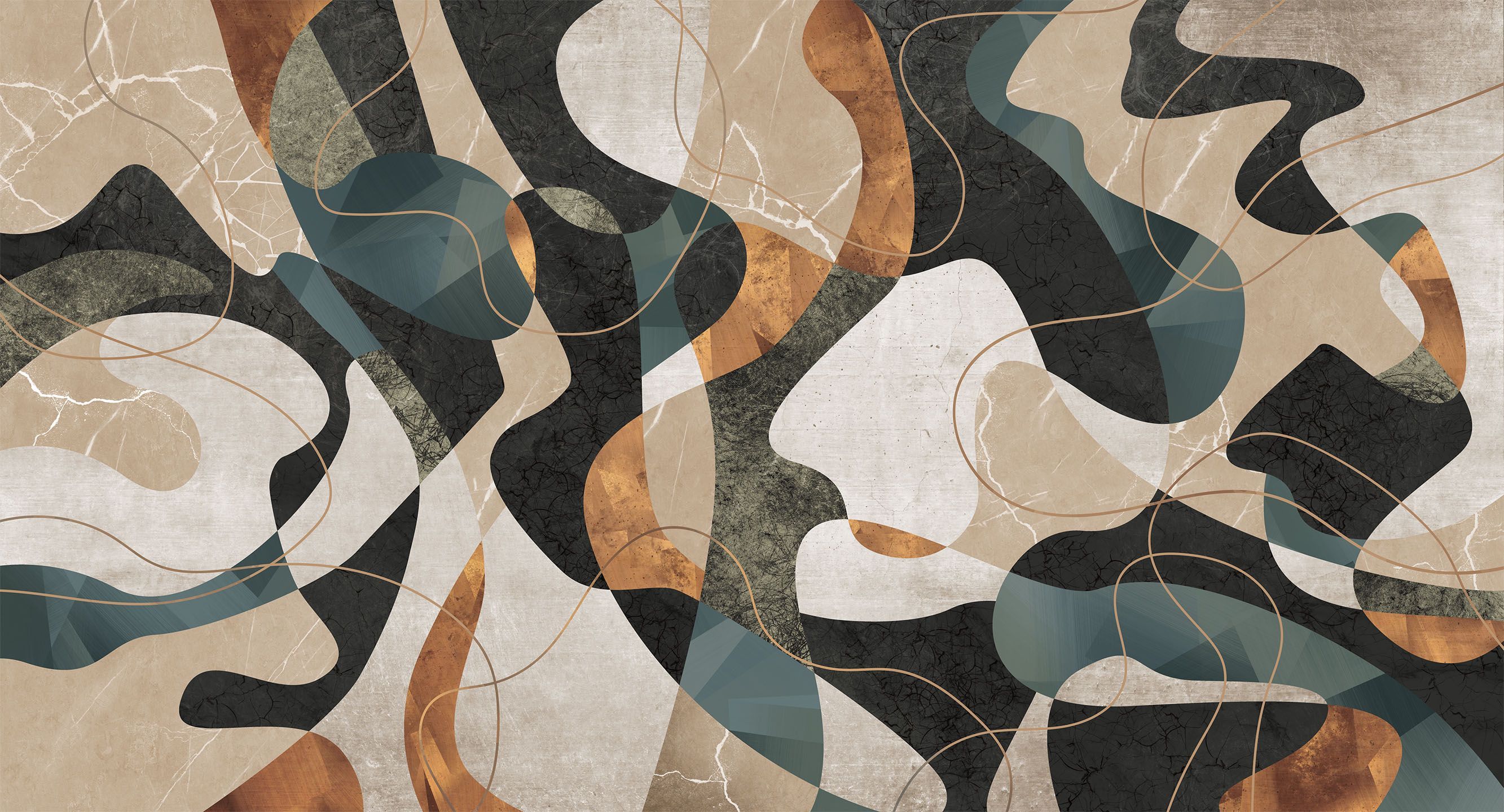 293054 Creativille абстракция с плавными фигурами