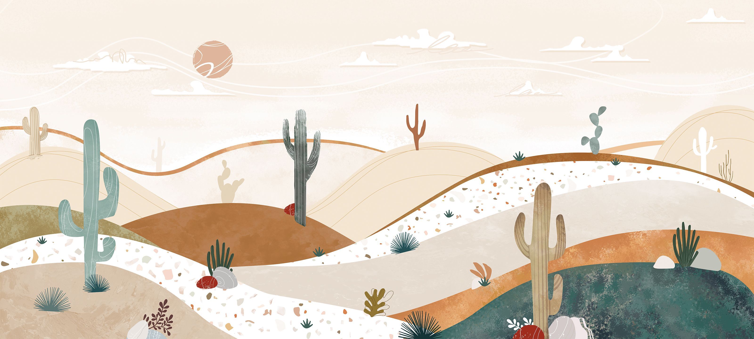 255501 Creativille холмы с кактусами