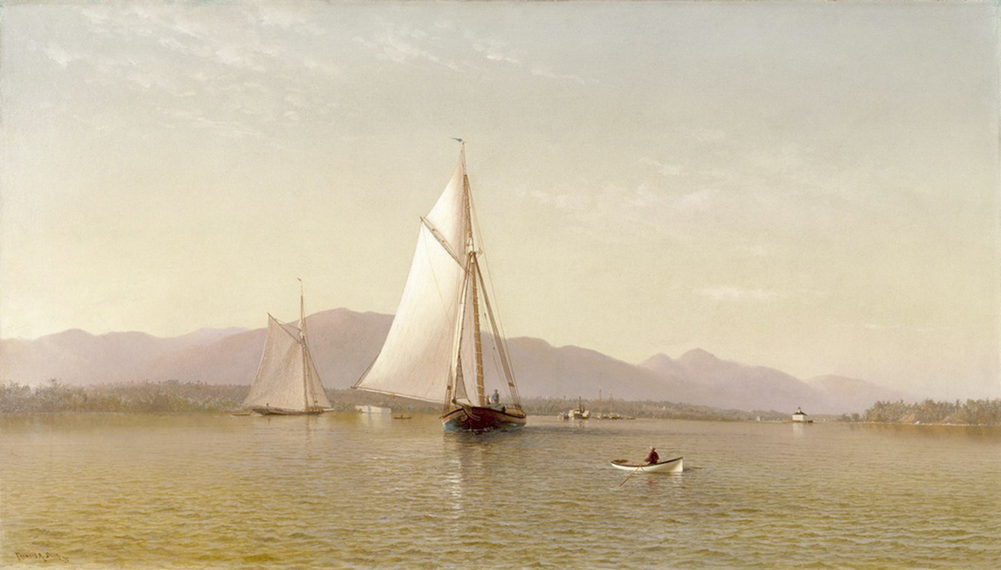 Affresco Морские пейзажи Francis Augustus Silva, The Hudson at the Tappan Zee