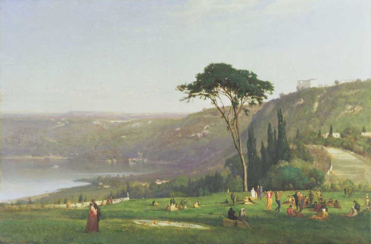 Affresco Классические пейзажи George Inness, Lake Albano