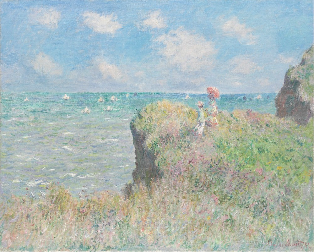 Affresco Импрессионисты и постимпрессионисты Claude Monet, Cliff Walk at Pourville