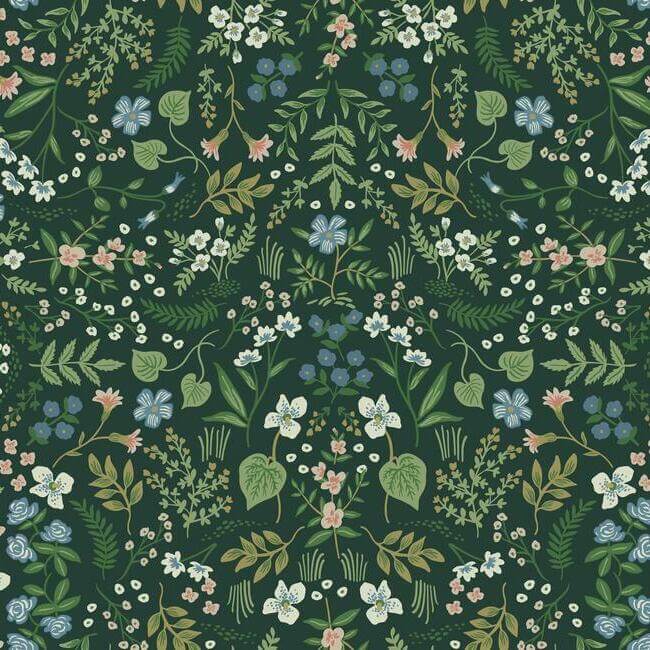 York  Rifle Paper Co. Wallcoverings  Wildwood Wallpaper- Hunter RI5156
