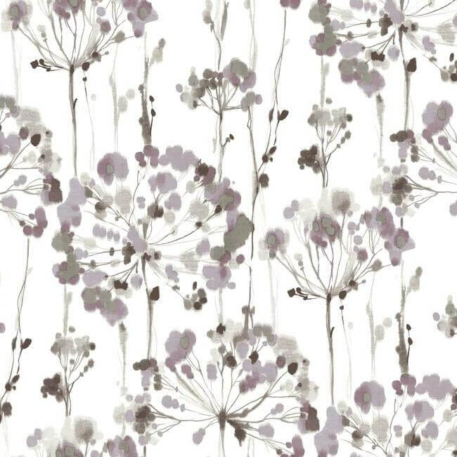 York  Candice Olson Modern Artisan Second Edition  Flourish Wallpaper- Moonlight Lavender CI2424