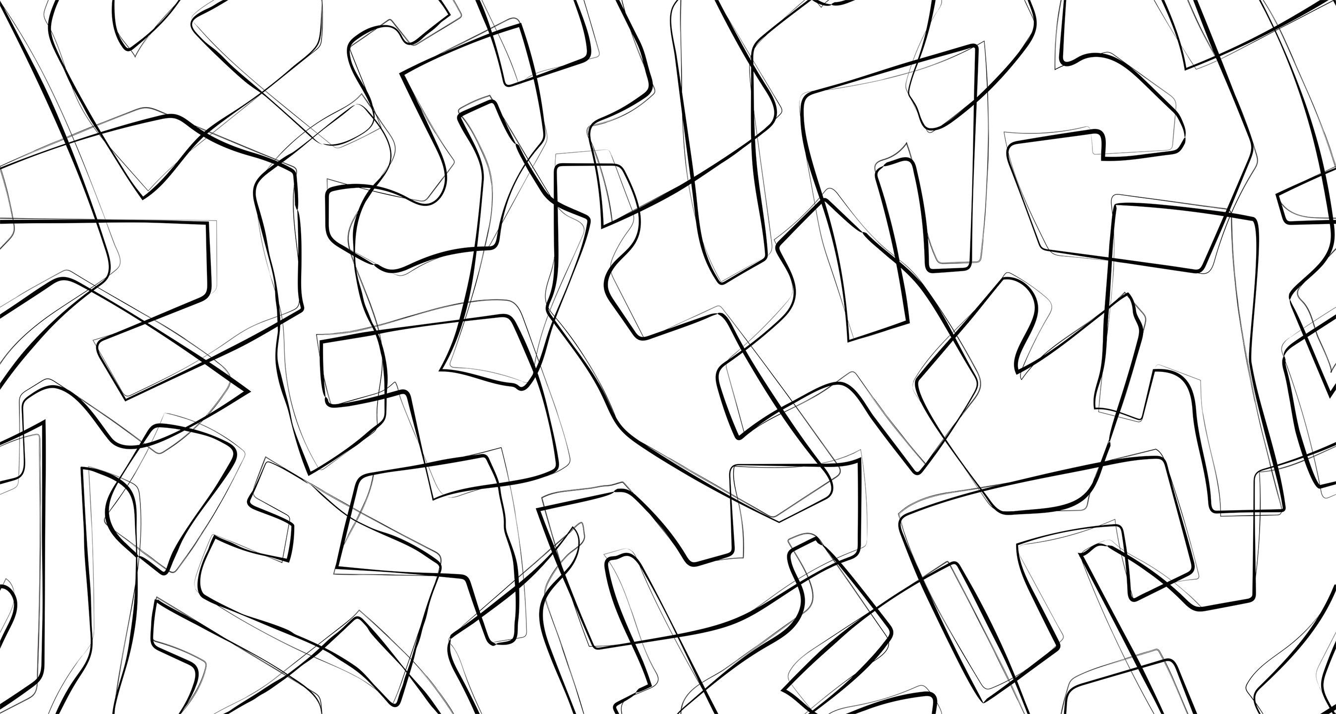 828301 Creativille Черные абстрактные линии