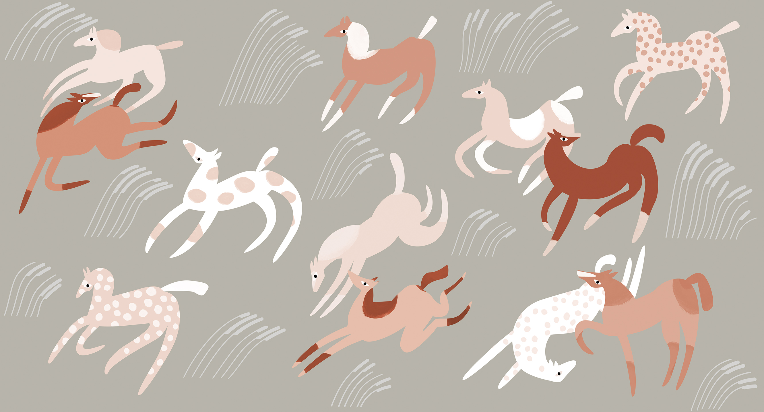 266812 Creativille Скачущие лошади