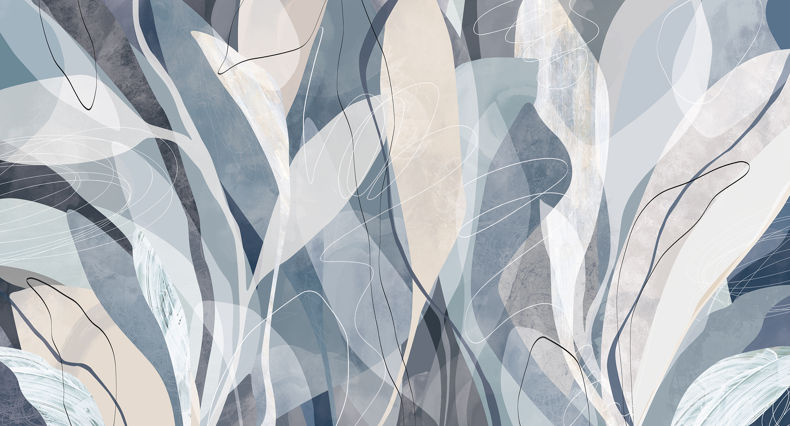 454201 Creativille абстракция с листьями