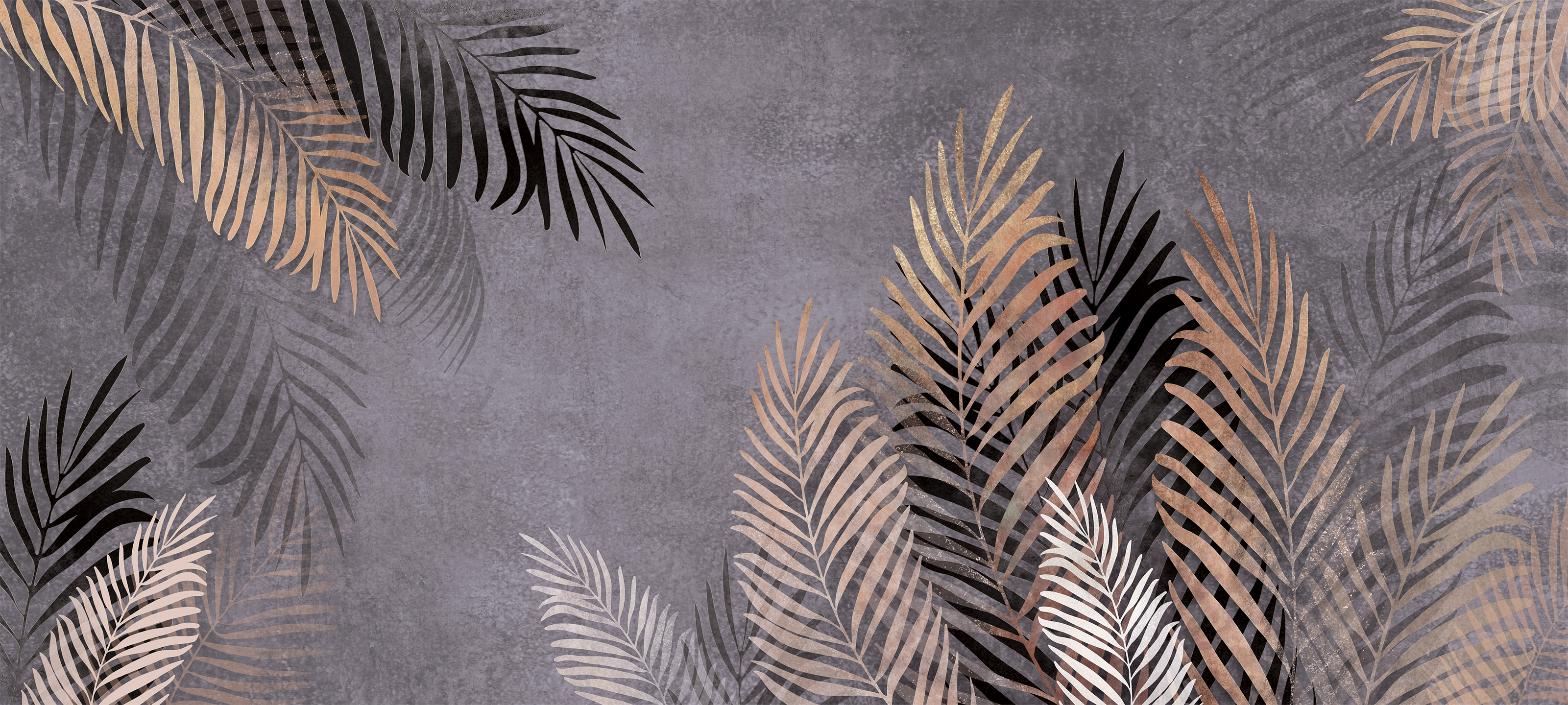 421201 Creativille большие листья в стиле гранж