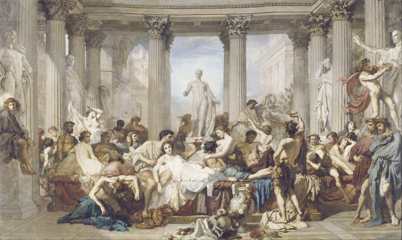 Affresco Античные сюжеты Thomas Couture, Romans during the Decadence