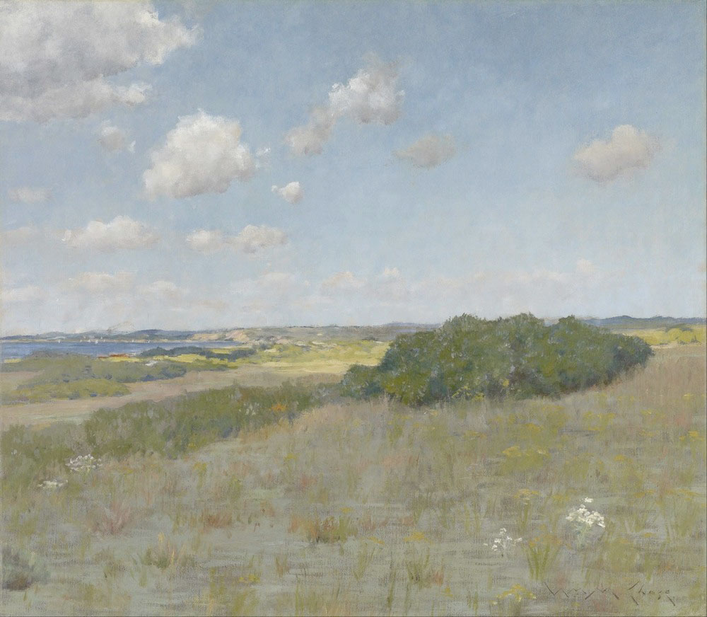 Affresco Классические пейзажи William Merritt, Chase Sunlight and Shadow Shinnecock Hills