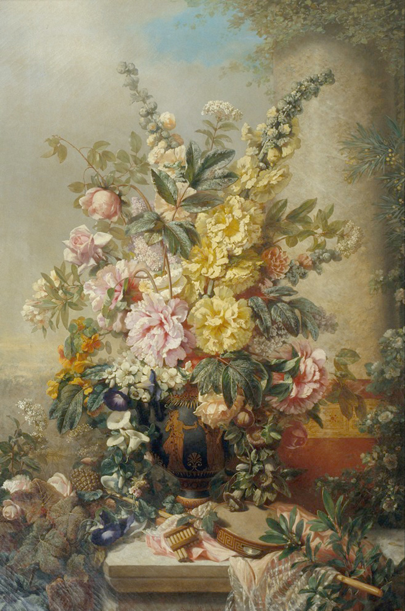 Affresco Натюрморт Josep Mirabent Large, Vase with Flowers