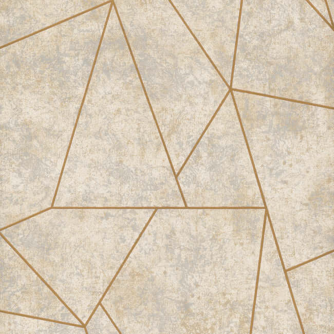 York  Antonina Vella Modern Metals  Nazca Wallpaper- Neutral/Gold NW3504
