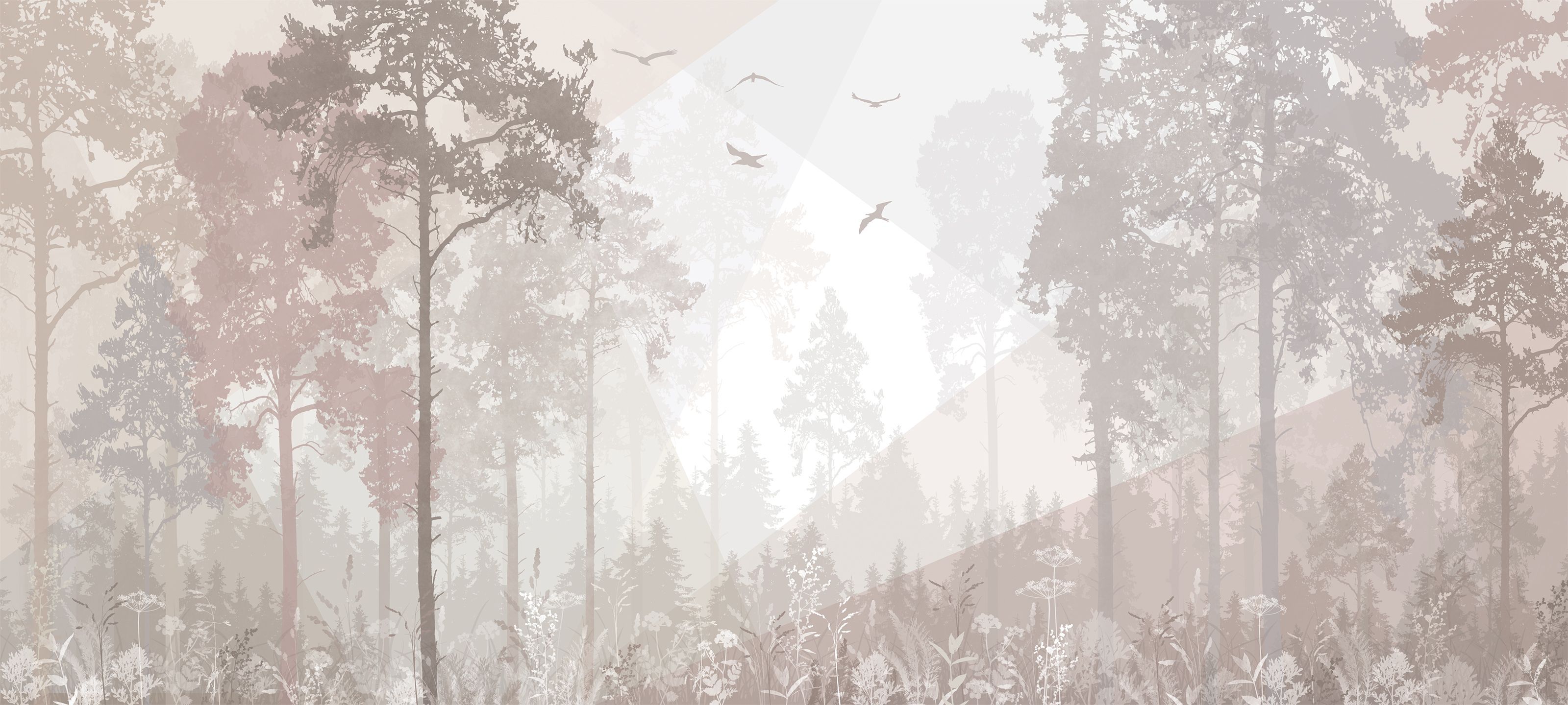 491014 Creativille лес в геометрической мозаике