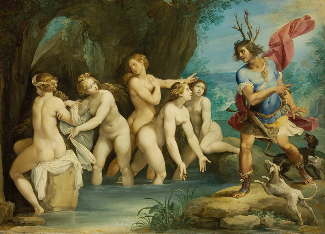 Affresco Античные сюжеты Giuseppe Cesari Diana and Actaeon