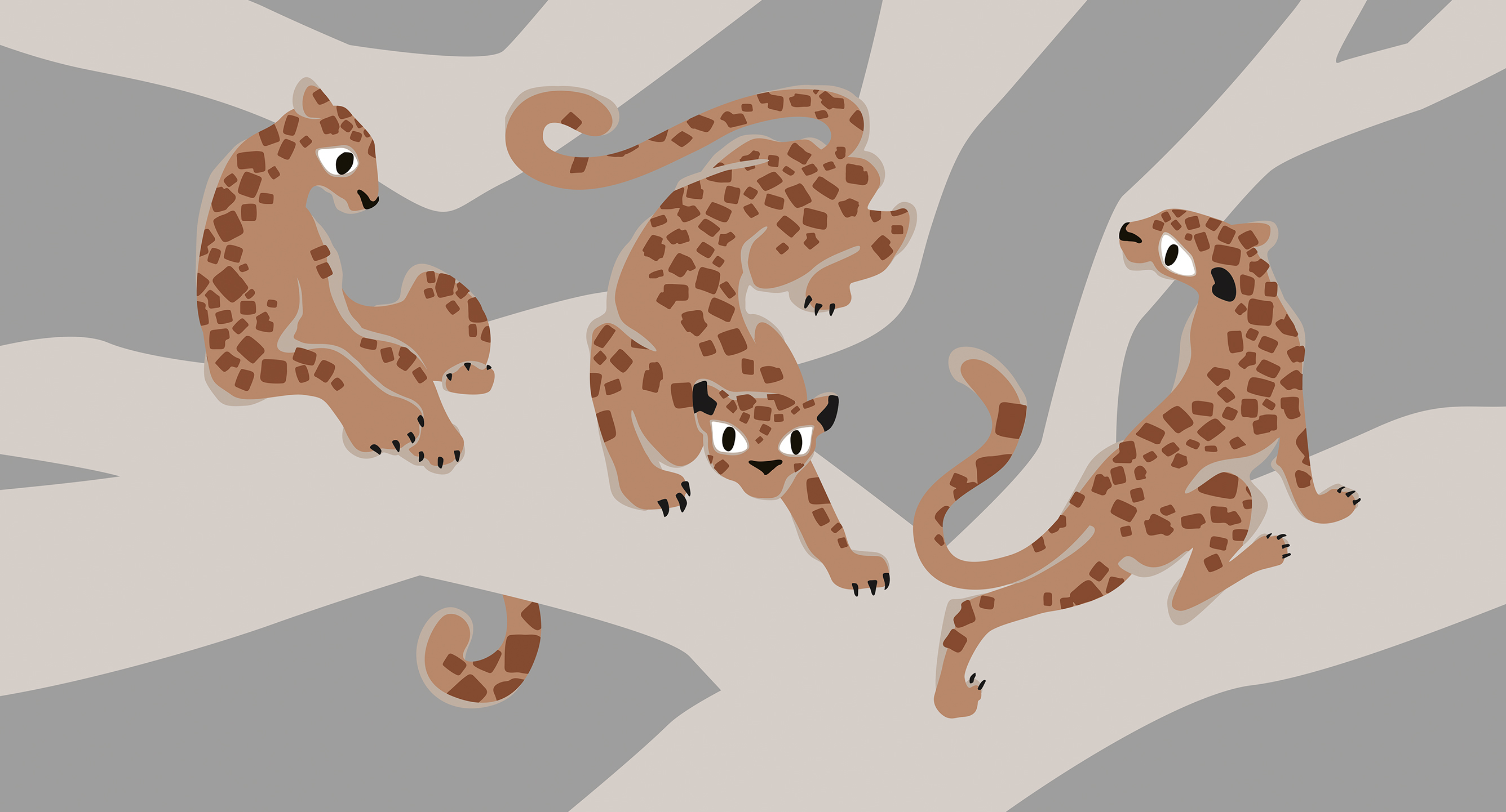 266106 Creativille Леопарды на дереве