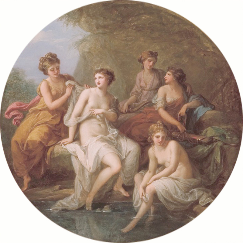 Affresco Античные сюжеты Angelica Kauffmann Diana and her nymphs bathing