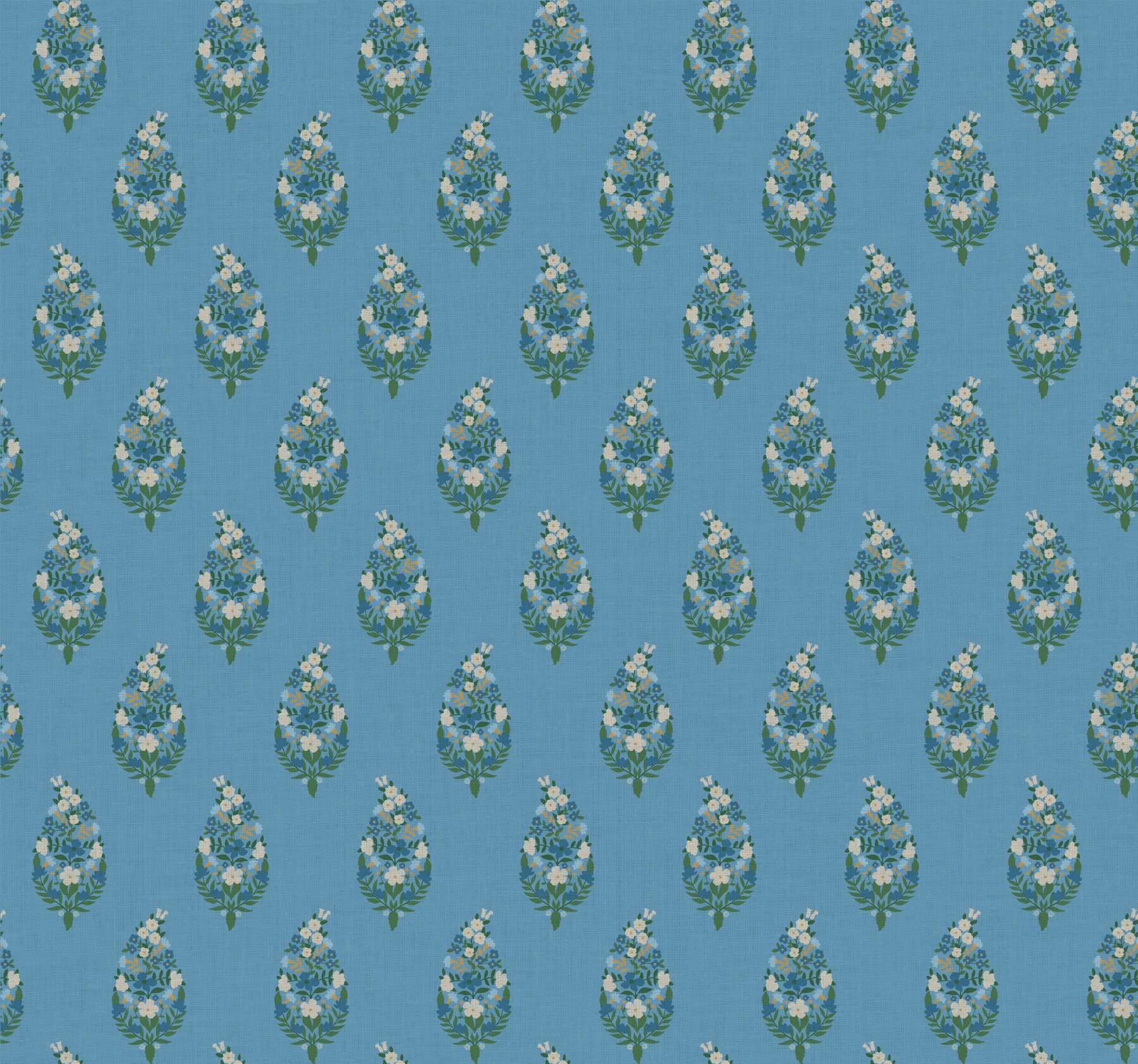 York  Rifle Paper Co. Wallcoverings  Paisley Wallpaper- Blue RF7473