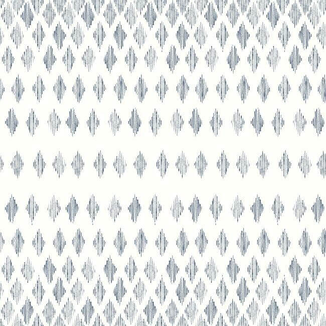 York  Simply Farmhouse  Diamond Ombre Wallpaper- Navy/White FH4042