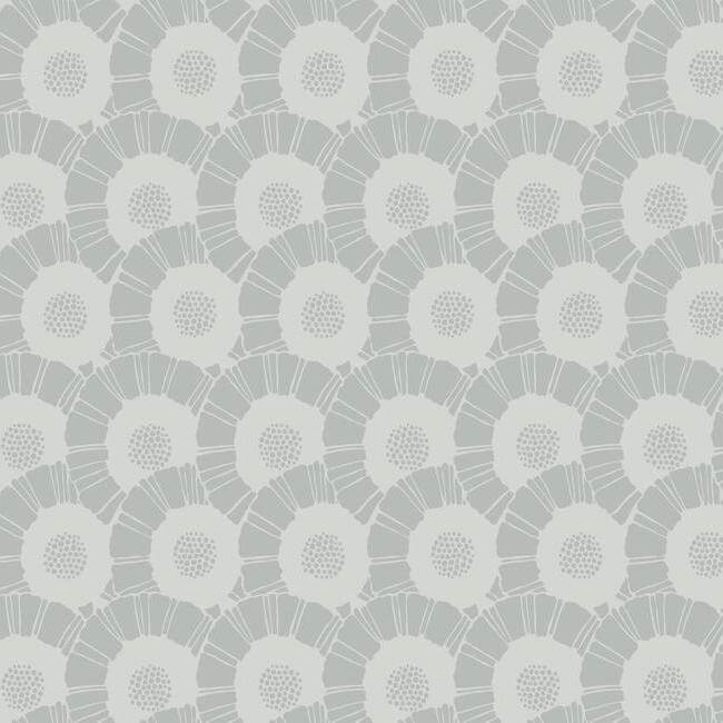 York  Antonina Vella Deco  Coco Bloom Wallpaper- Blue Grey CA1558