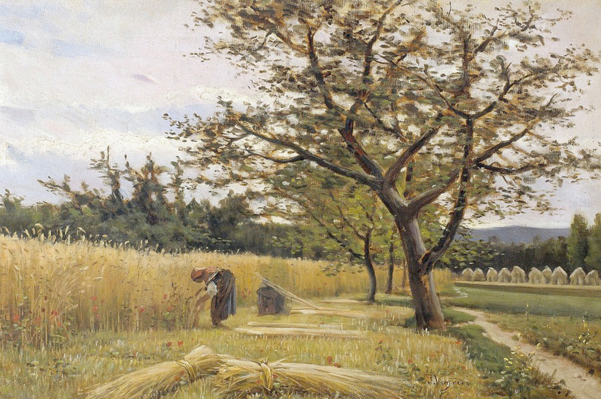 Affresco Классические пейзажи Joaquim Vayreda, Reaping