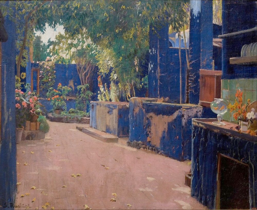 Affresco Импрессионисты и постимпрессионисты Santiago Rusinol, Blue Courtyard Arenys de Munt