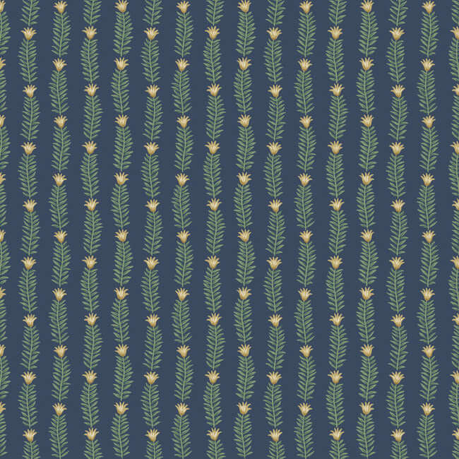 York  Rifle Paper Co.  Eden Wallpaper- Navy RP7342