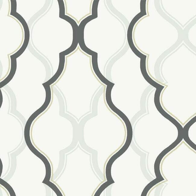 York  Candice Olson Modern Artisan Second Edition  Double Damask Wallpaper- Verve/White CI2391