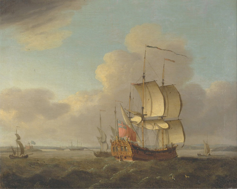 Affresco Морские пейзажи Thomas Mellish, Shipping in the Thames Estuary