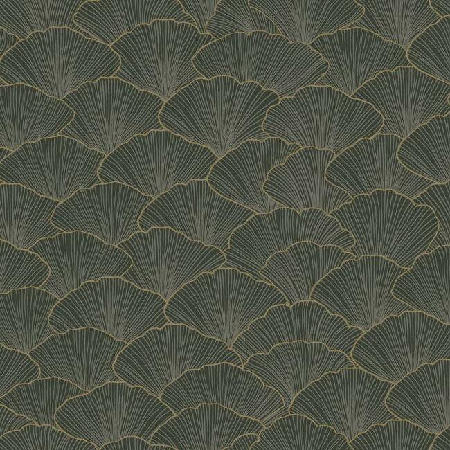 York  Candice Olson Modern Artisan Second Edition  Luminous Ginkgo Wallpaper- Moonlight CI2336