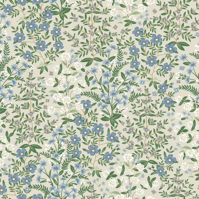 York  Rifle Paper Co.  Wildwood Garden Wallpaper- Linen RP7375