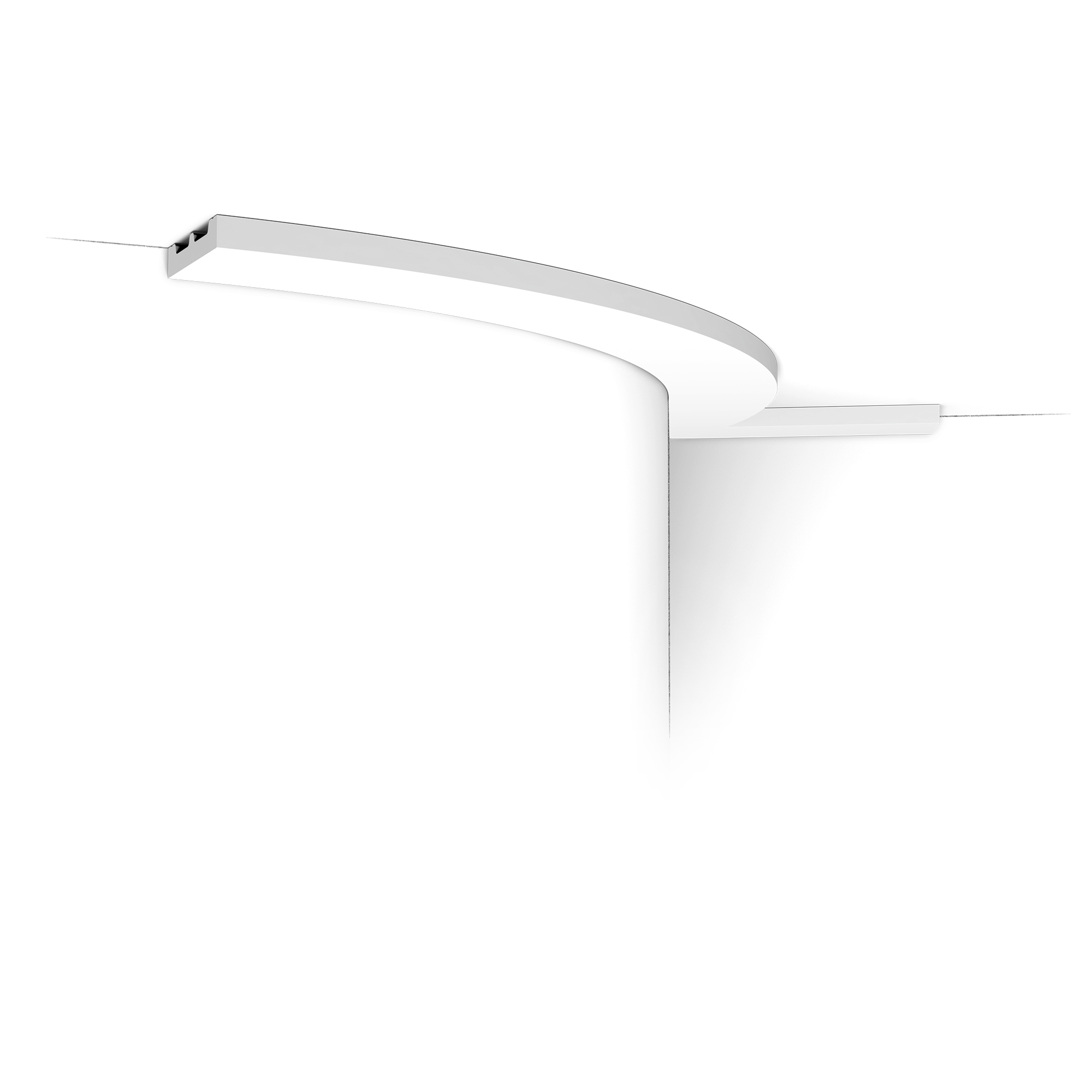 SX157F КВАДРАТ/SQUARE Гибкий потолочный карниз Orac