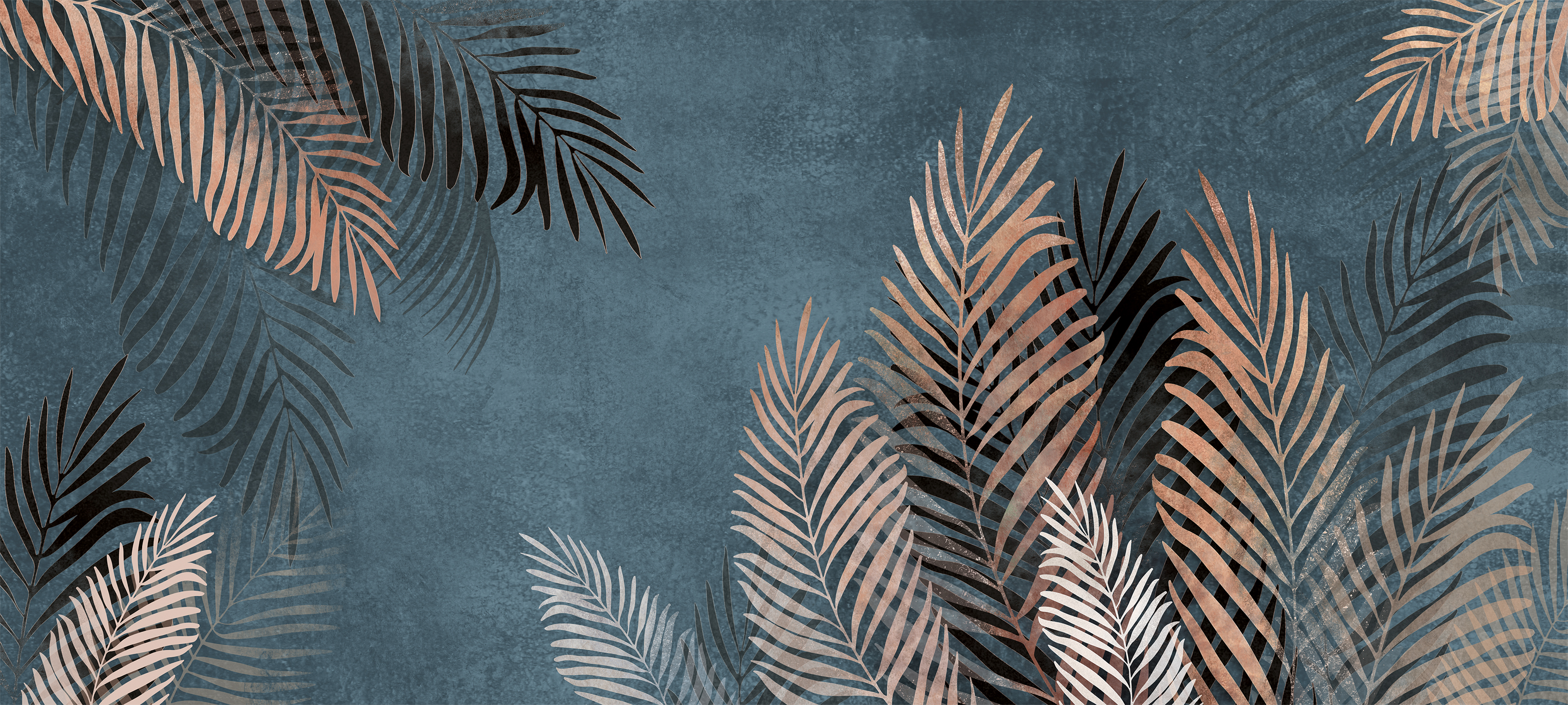 421202 Creativille большие листья в стиле гранж