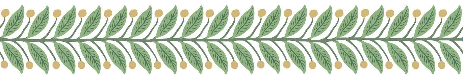 York  Rifle Paper Co. Wallcoverings  Garden Wallpaper Trim- Green RF7531B