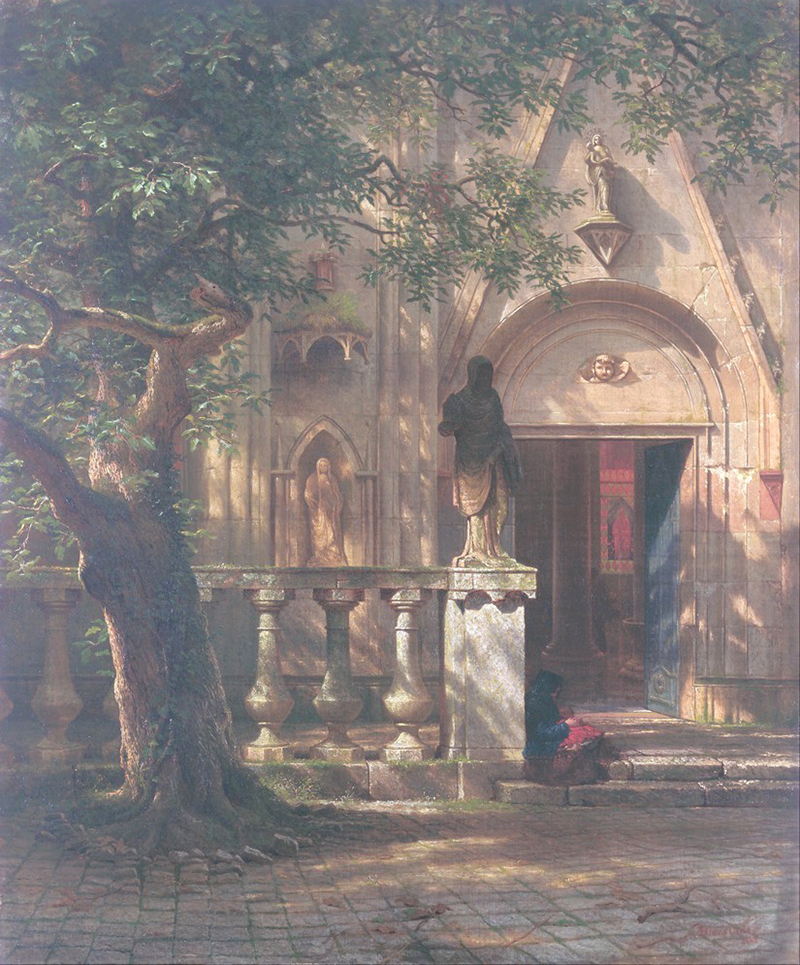 Affresco Классические пейзажи Albert Bierstadt, Sunlight and Shadow