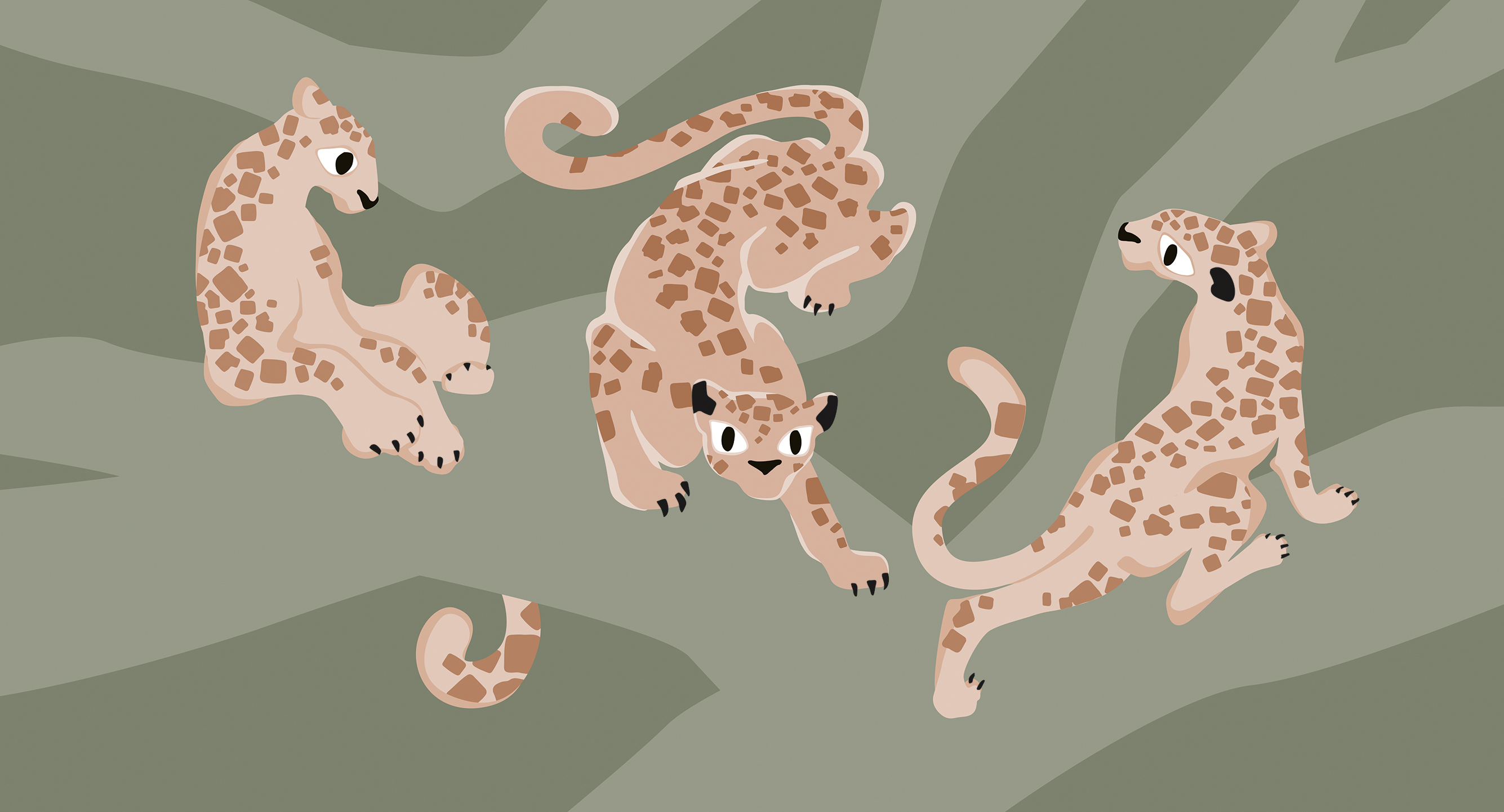 266108 Creativille Леопарды на дереве