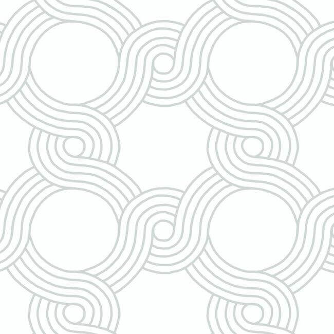 York  Geometric Resource Library  The Twist Wallpaper- Grey GM7597