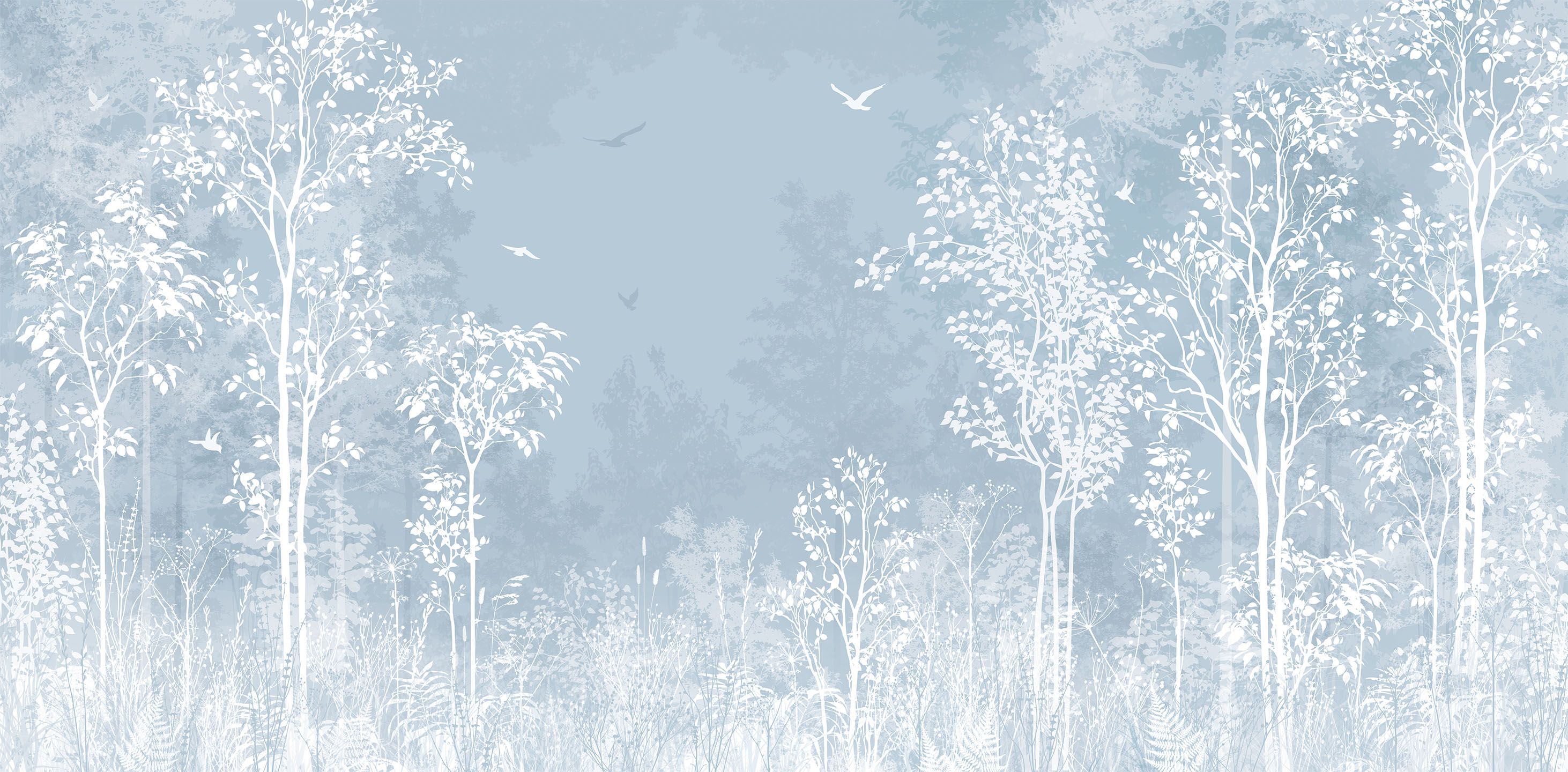 491556 Creativille силуэтный лес