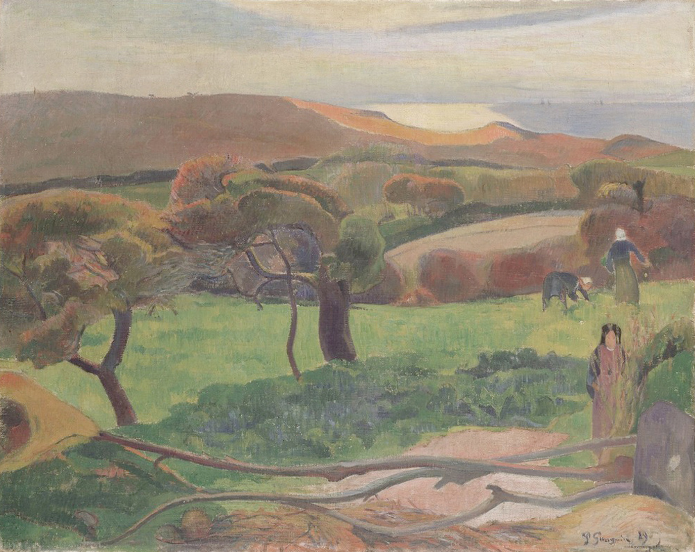 Affresco Импрессионисты и постимпрессионисты Paul Gauguin, Landscape from Bretagne