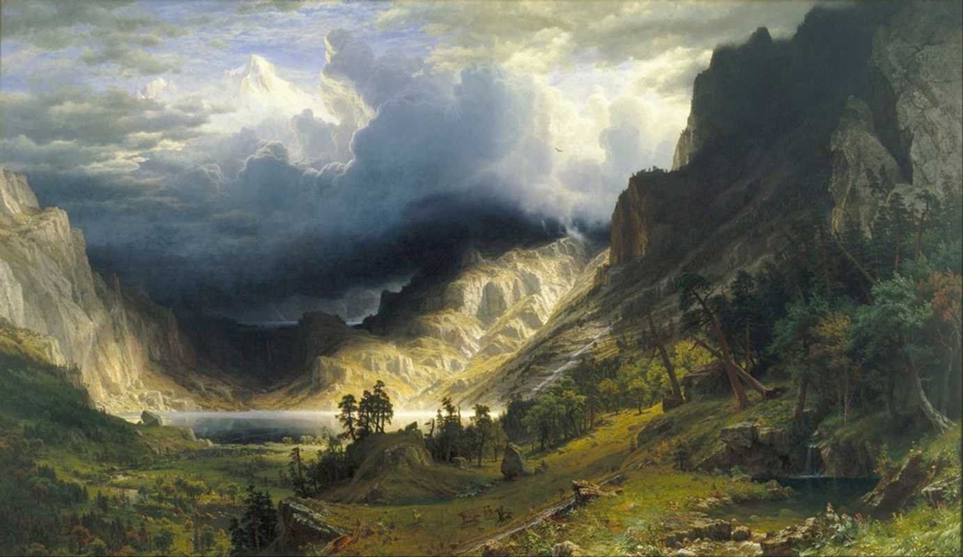 Affresco Классические пейзажи Albert Bierstadt, A Storm in the Rocky Mountains Mt. Rosalie