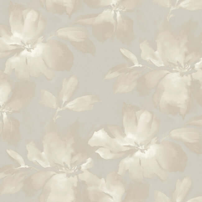 York  Candice Olson Wallcoverings  Midnight Blooms Premium Peel + Stick Wallpaper- Neutral PSW1414RL