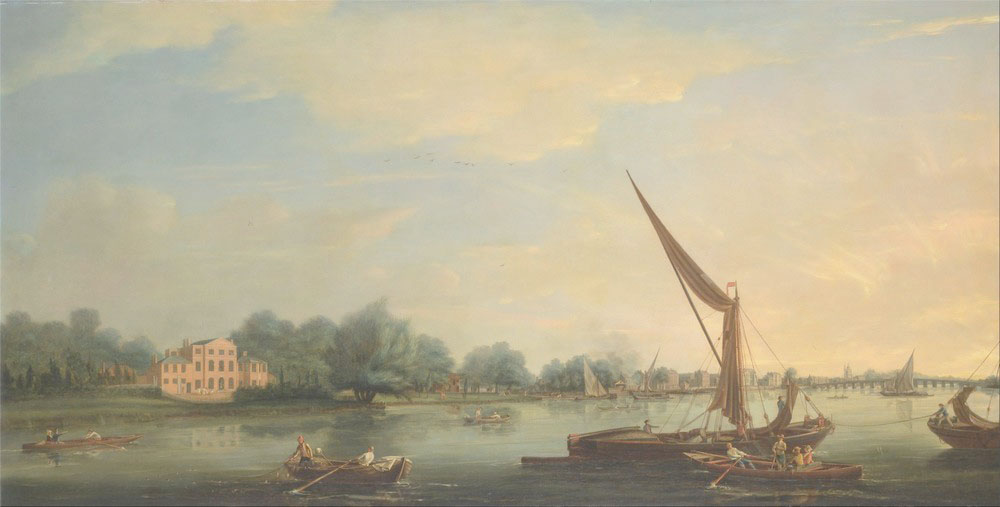 Affresco Классические пейзажи Thomas Whitcombe, The Thames at Chelsea