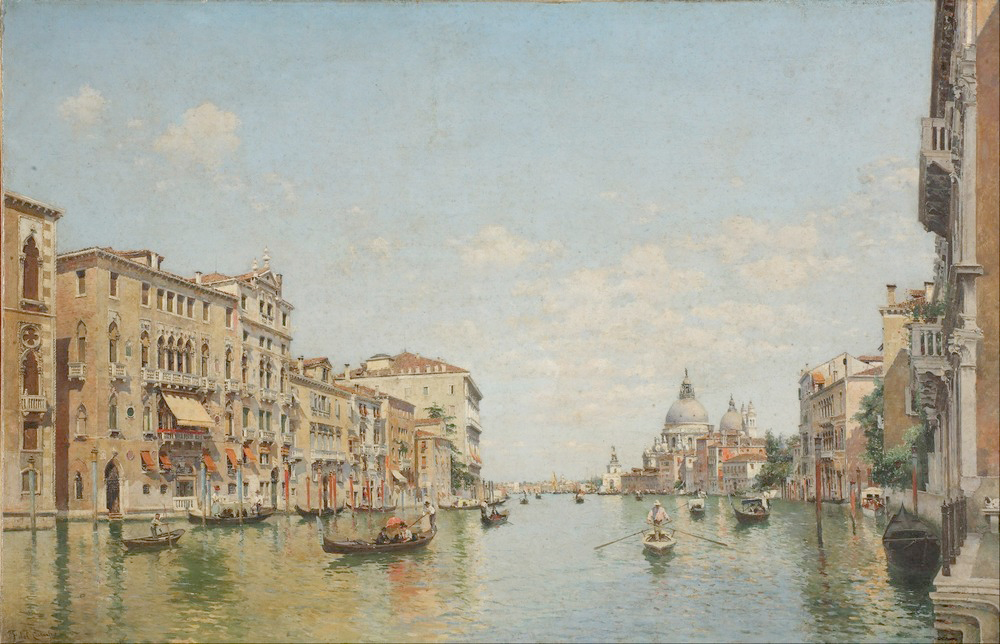 Affresco Импрессионисты и постимпрессионисты Federico del Campo, View of the Grand Canal of Venice