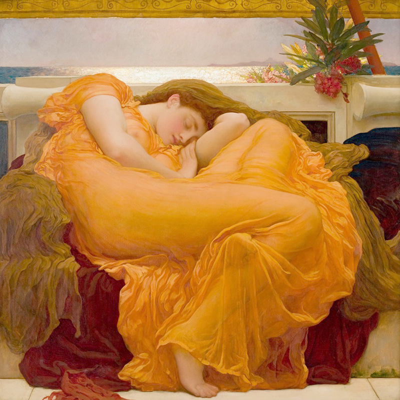 Affresco Античные сюжеты Flaming June by Frederic Lord Leighton