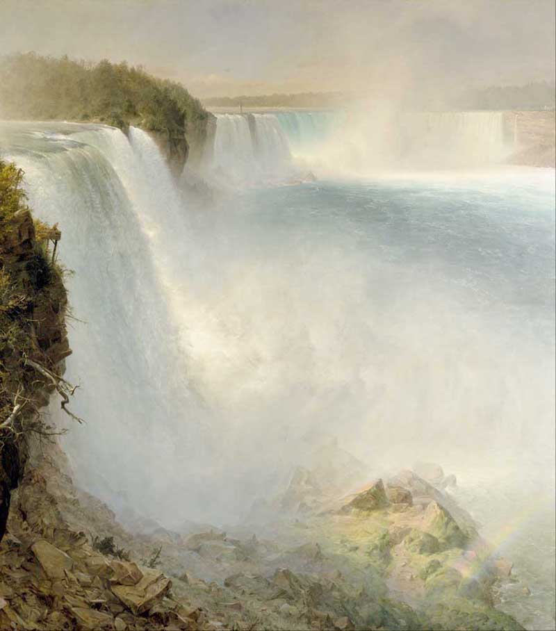 Affresco Классические пейзажи Frederic Edwin Church, Niagara Falls from the American Side