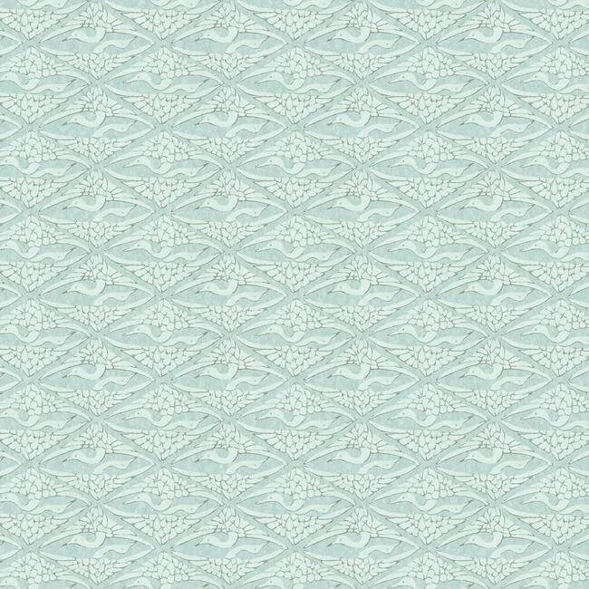 York  Antonina Vella Deco  High Society Wallpaper- Clean Blue CA1513