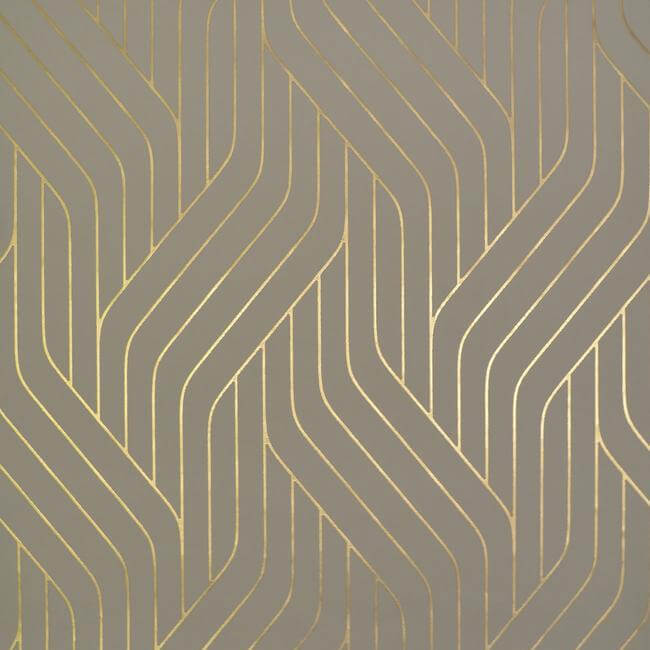 York  Antonina Vella Wallpaper  Ebb And Flow Wallpaper- Khaki/Gold NW3518