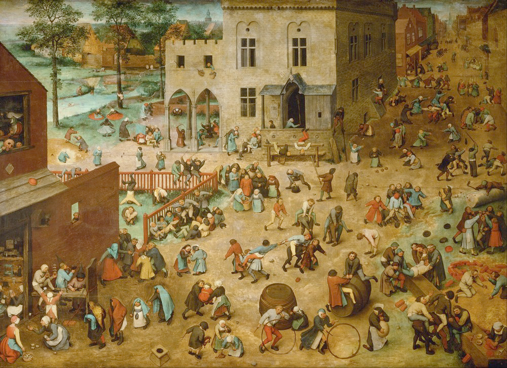Affresco Жанровые сцены Pieter Bruegel the Elder, Childrens Games